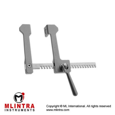 Finochietto-Infant Rib Spreader For Babies Aluminium, Size of Lateral Blades - Spread 15 x 15 mm - 75 mm Finochietto-Infant Rib Spreader For Babies Aluminium, Size of Lateral Blades - Spread 15 x 15 mm - 75 mm